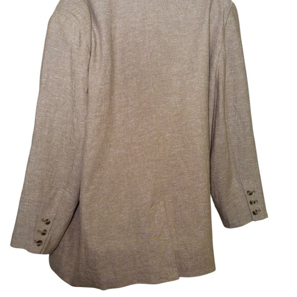 Old Navy Linen Blend Double Breasted Blazer XXL Tan Neutral - Picture 2 of 7